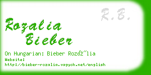 rozalia bieber business card